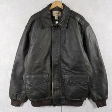 画像1: L.L.Bean USA製 "A-2 TYPE" フライトレザージャケット XL (1)