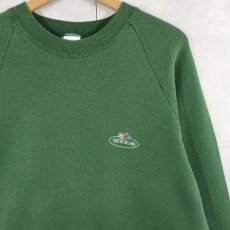 画像1: 90's FRUIT OF THE LOOM ロゴプリント ラグランスウェット M (1)