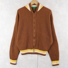 画像1: 〜60's リバーシブル ウールニットジップジャケット (1)