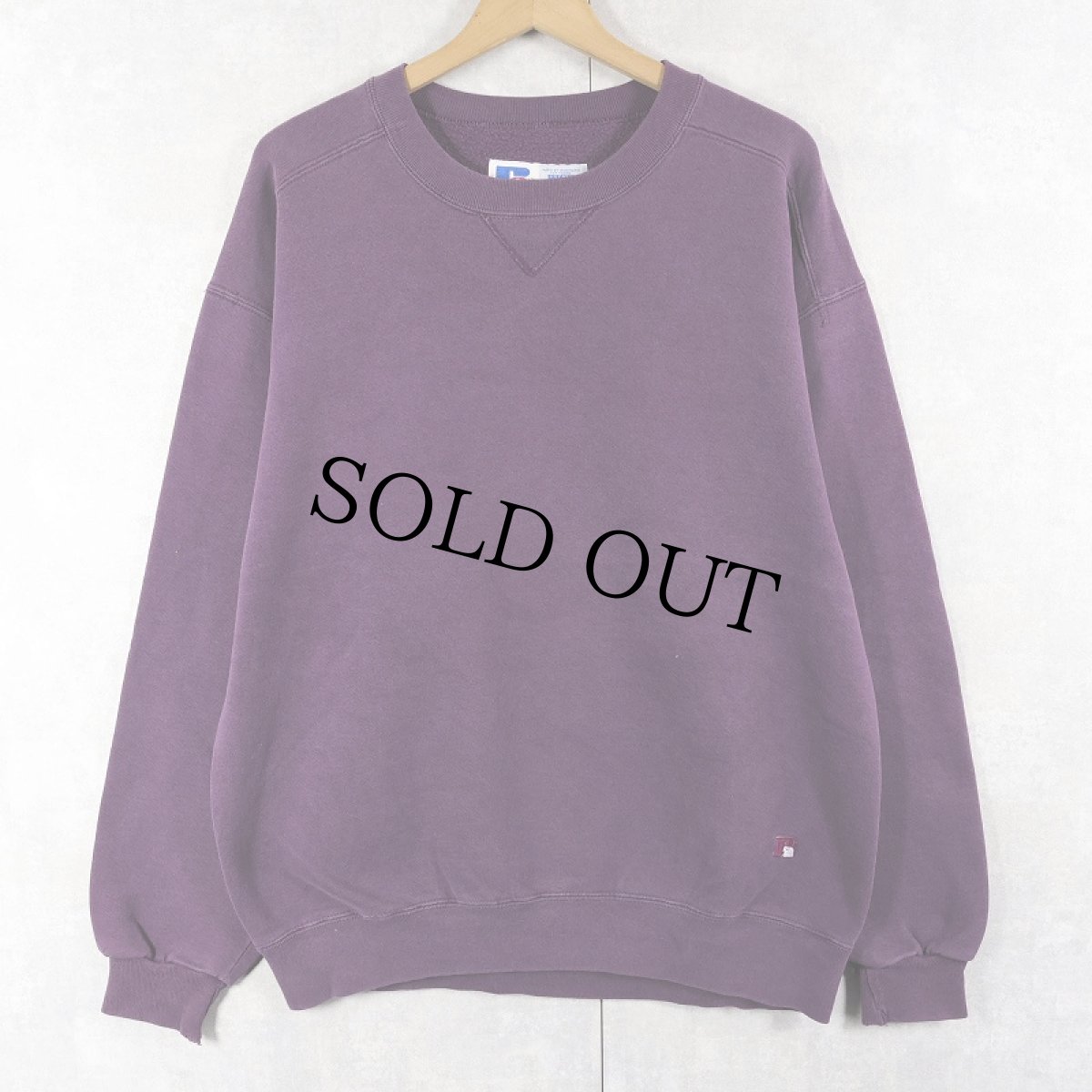 画像1: 90's RUSSELL ATHLETIC USA製 "HIGH COTTON" 前V スウェット L (1)