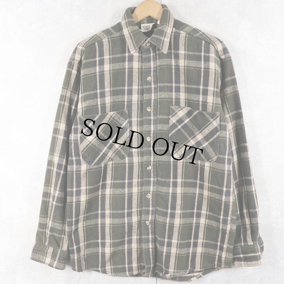 画像1: 90's FIVE BROTHER チェック柄 ヘビーネルシャツ S (1)