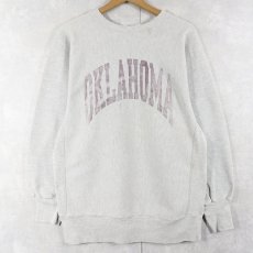 画像1: 90's Champion REVERSE WEAVE USA製 "OKLAHOMA" プリントスウェット XL (1)