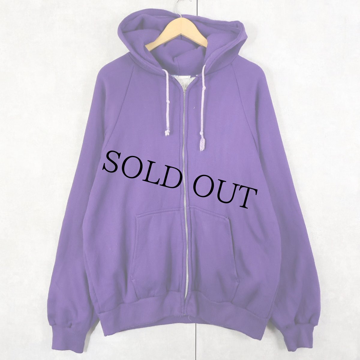 画像1: 80〜90's 裏サーマル スウェットジップパーカー (1)