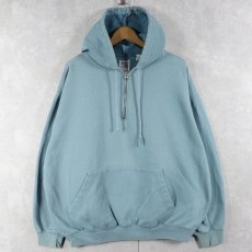 画像1: 90's GAP ハーフジップ スウェットフーディー L (1)