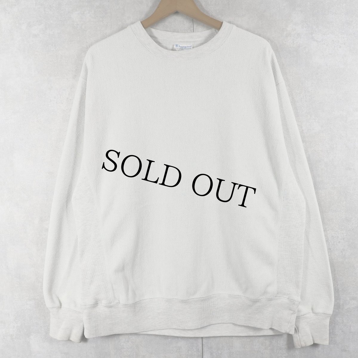 画像1: Champion REVERSE WEAVE インサイドアウト 目無し スウェット L (1)