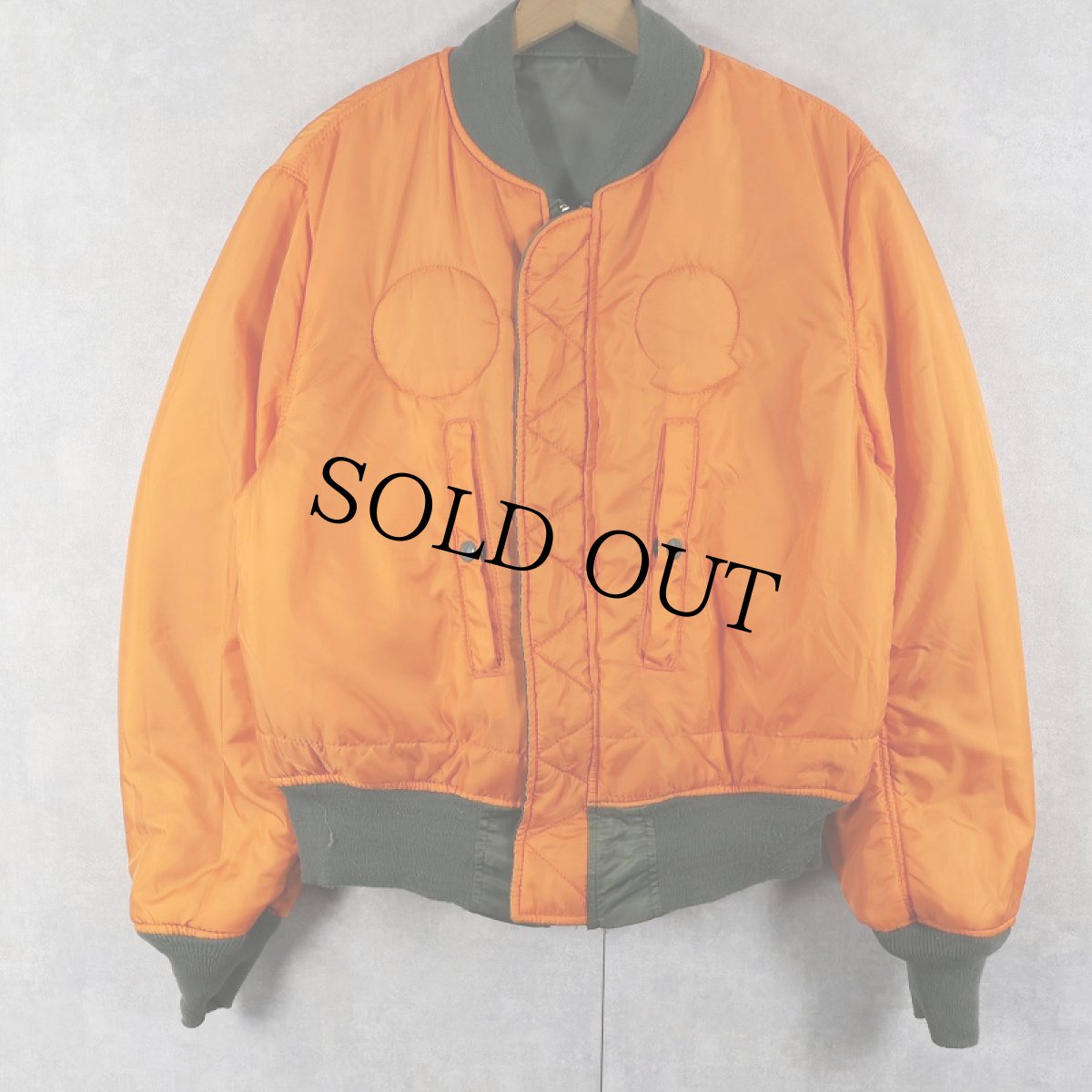 画像2: 民間品 ALPHA INDUSTRIES,INC. MA-1 パッチ付き フライトジャケット MEDIUM (2)