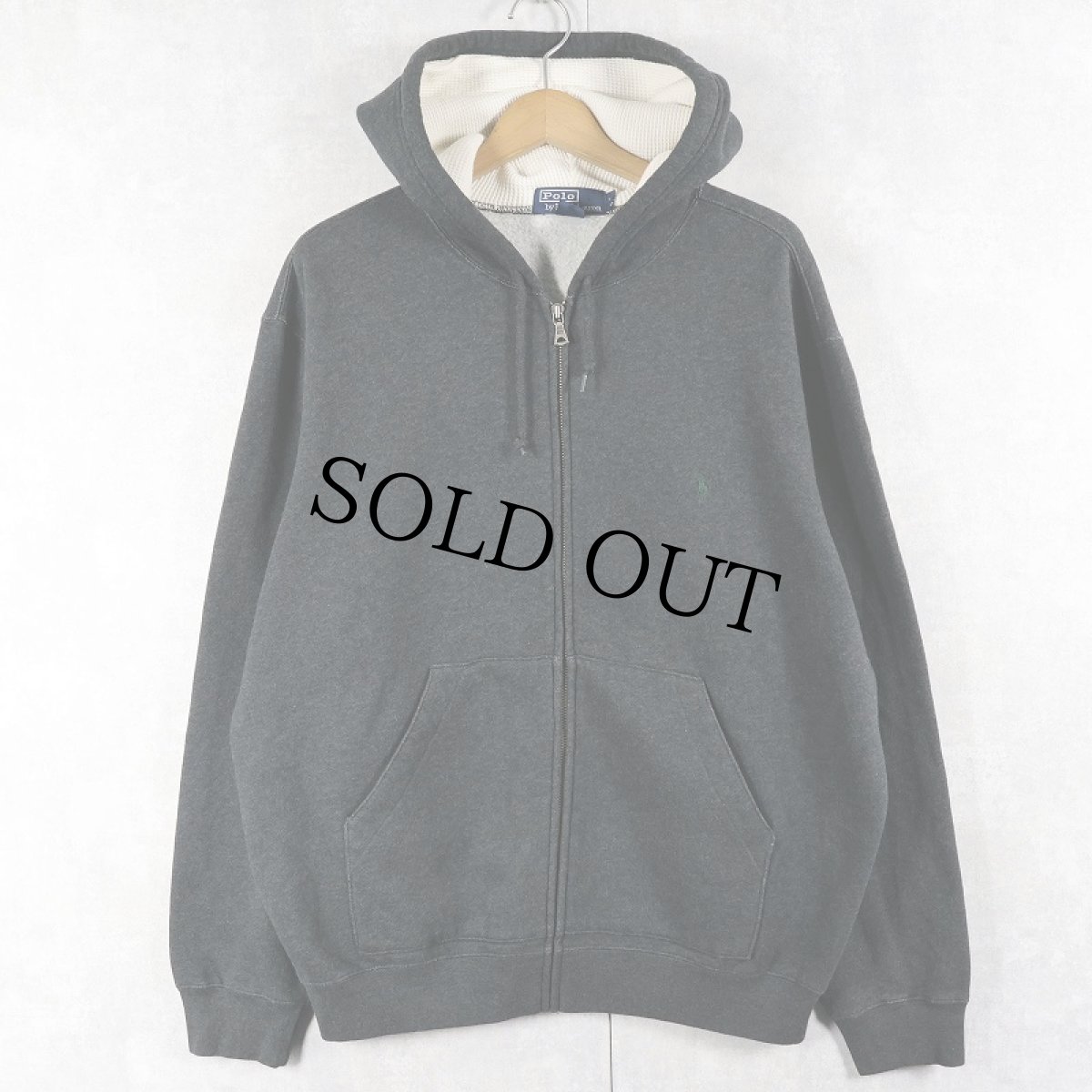 画像1: POLO Ralph Lauren ロゴ刺繍 スウェットジップパーカー L (1)