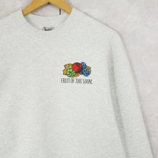 画像1: 90's FRUIT OF THE LOOM USA製 "HEAVY" ロゴプリントスウェット M (1)