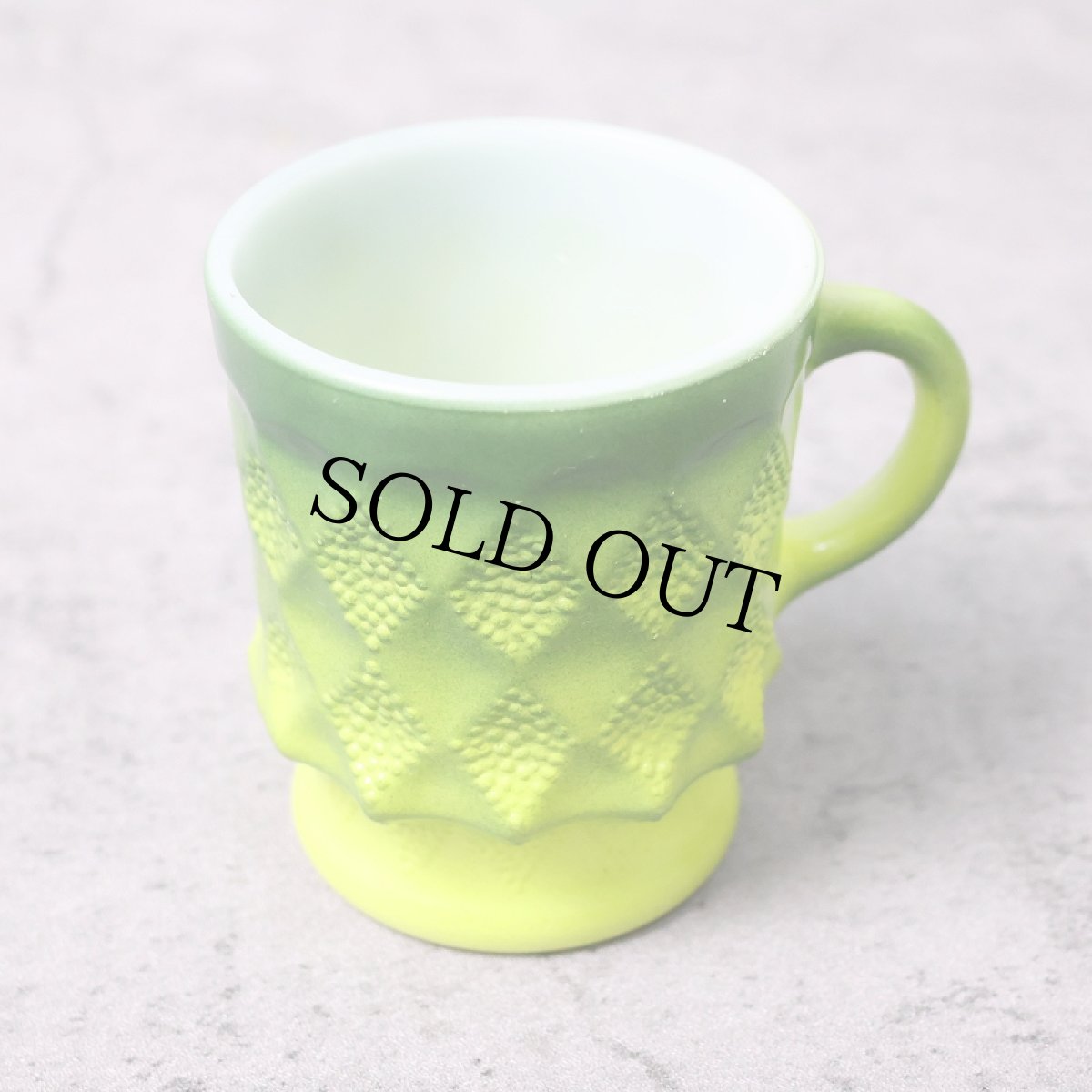 画像1: 70〜80's Fire-King USA製 キンバリーマグ GREEN (1)