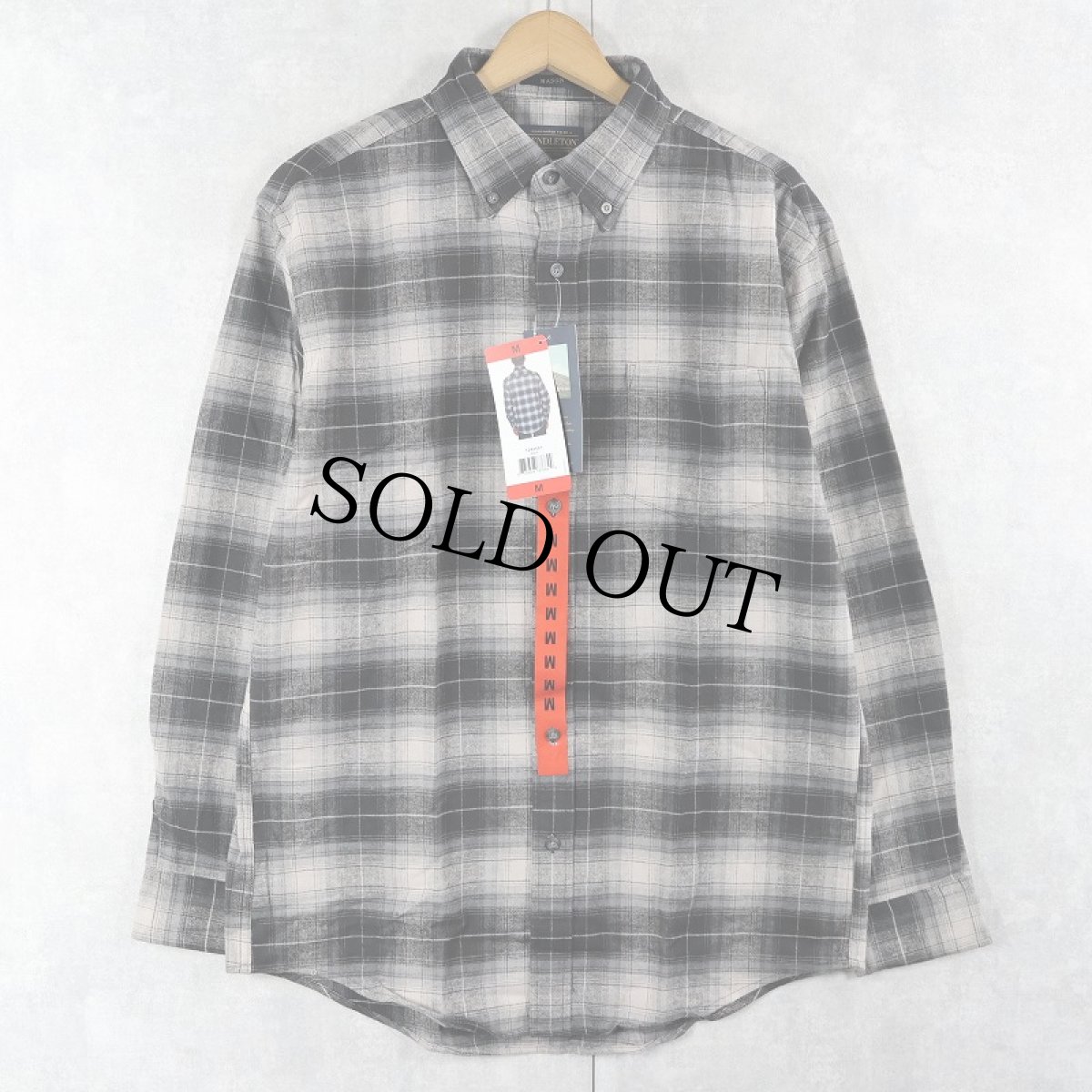 画像1: PENDLETON "MASON" オンブレーチェック柄 コットンボタンダウンシャツ タグ付き未使用 M (1)