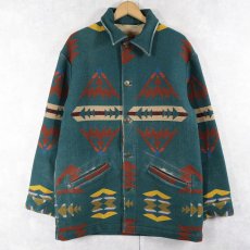 画像1: 80's PENDLETON USA製 ネイティブ柄 ウールジャケット M (1)