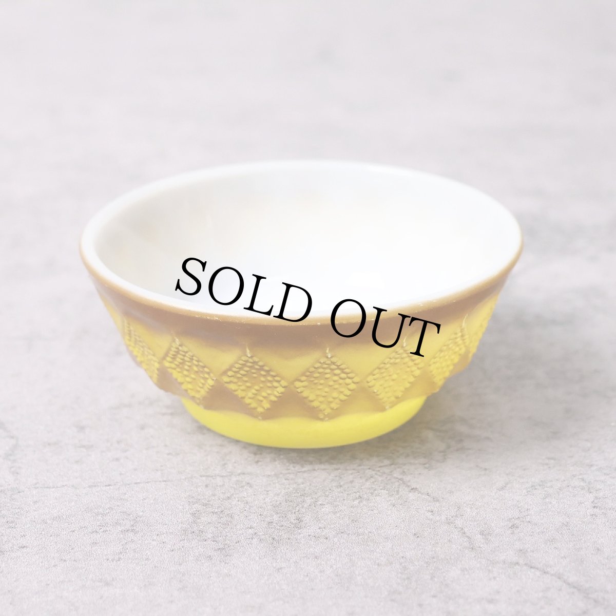 画像1: 60's Fire-King USA製 キンバリー シリアルボウル YELLOW (1)