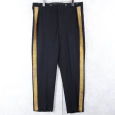 画像2: 20's Rice&Duval inc サイドライン ウールセレモニーパンツ BLACK W38 (2)