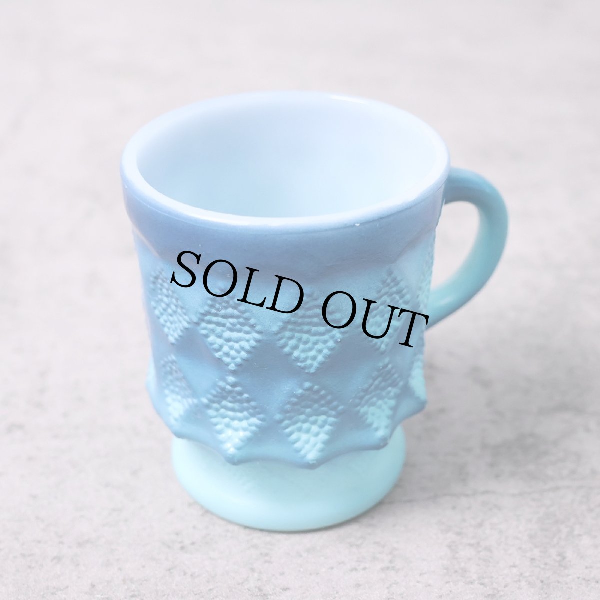 画像1: 60〜70's  Fire-King USA製 キンバリーマグ BLUE (1)