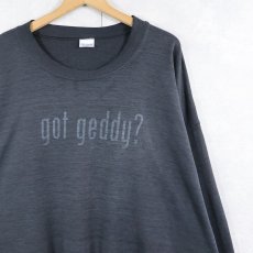 画像1: "got geddy?" 広告パロディプリントスウェット (1)