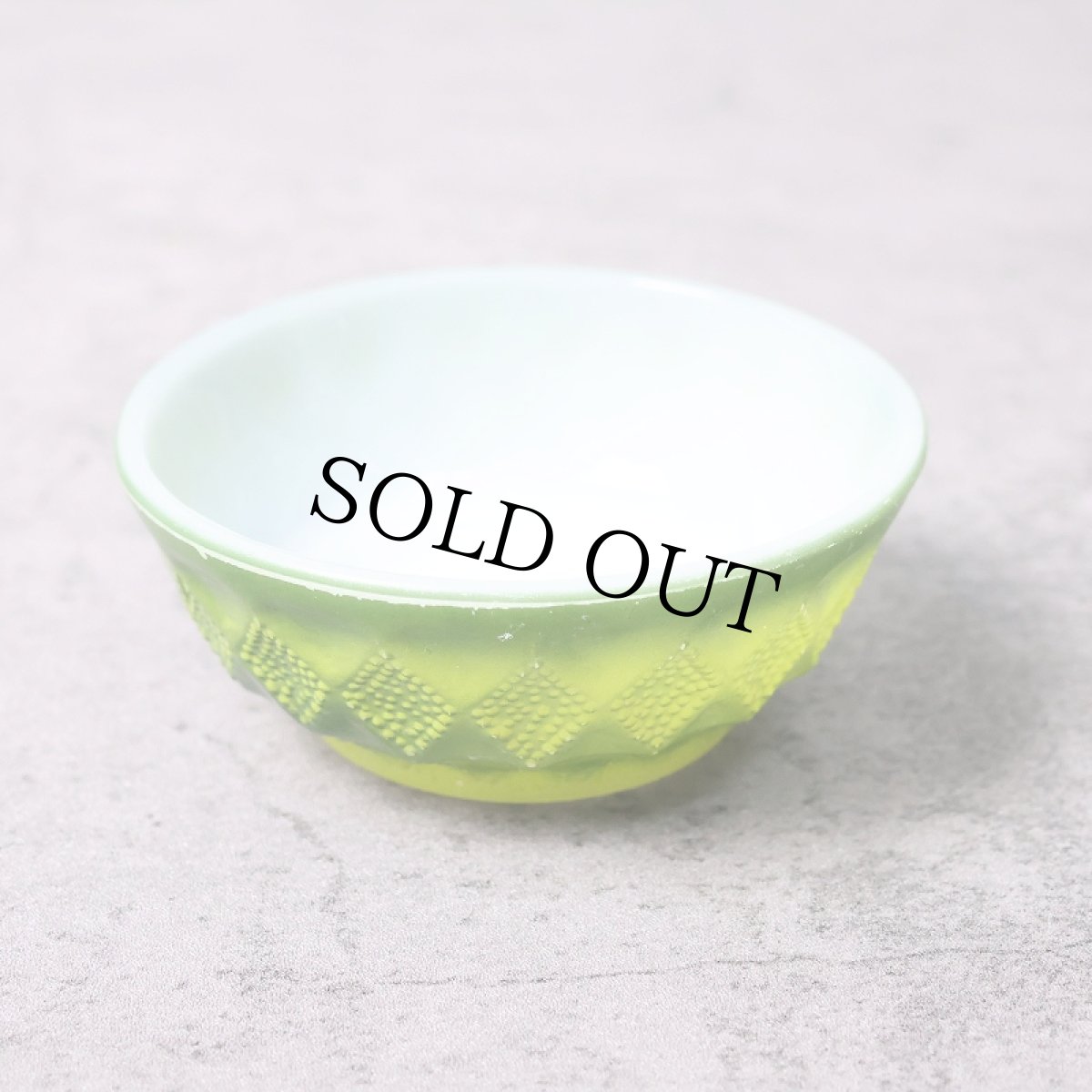 画像1: 60's Fire-King USA製 キンバリー シリアルボウル GREEN (1)