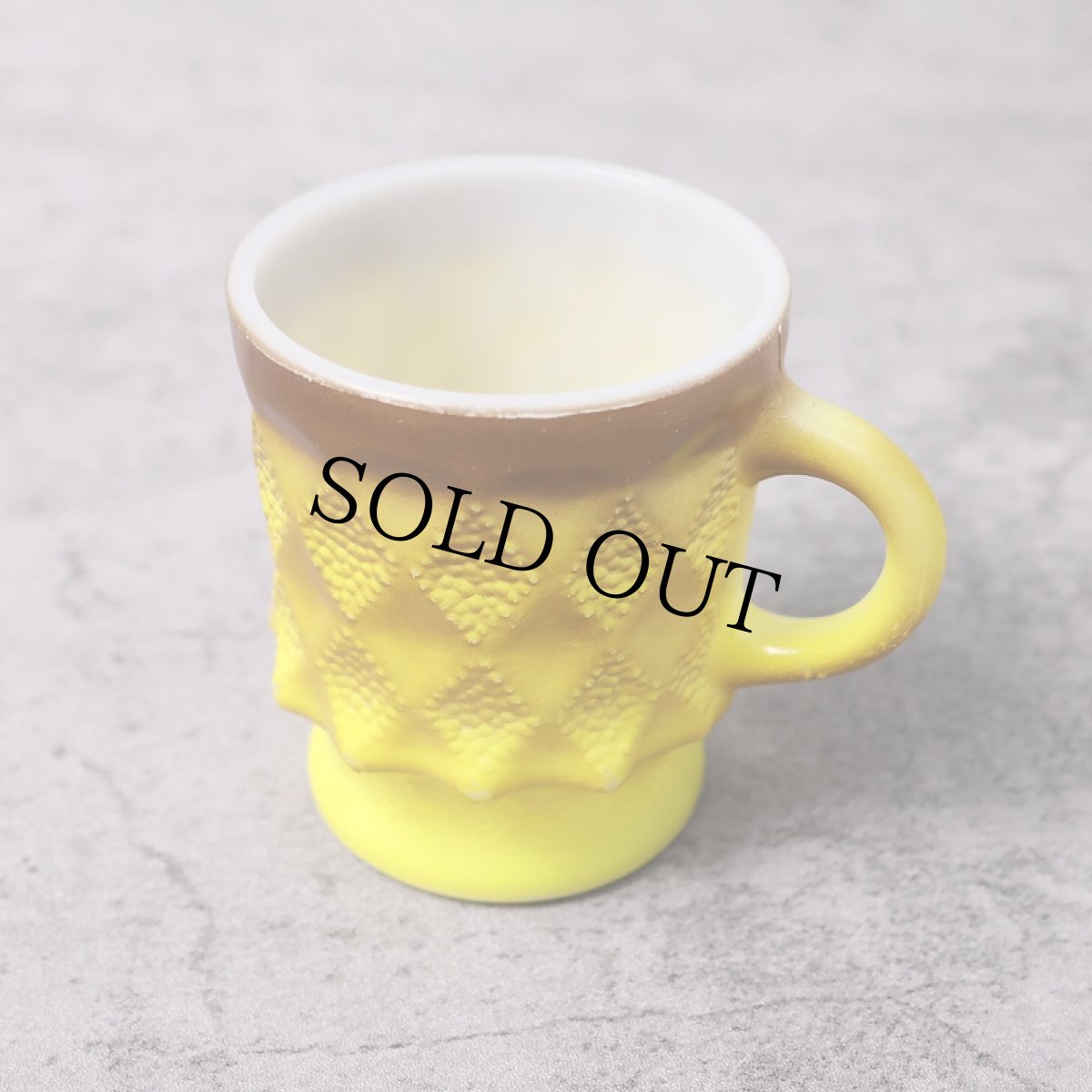 画像1: 60〜70's Fire-King USA製 キンバリーマグ YELOW (1)