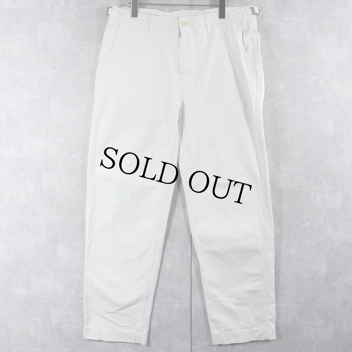 画像1: POLO Ralph Lauren サイドアジャスタ付き コットンパンツ W30-34 (1)