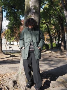 画像2: 50〜60's サイドアジャスタ付き サイドライン ウールセレモニーパンツ BLACK W38-43 (2)