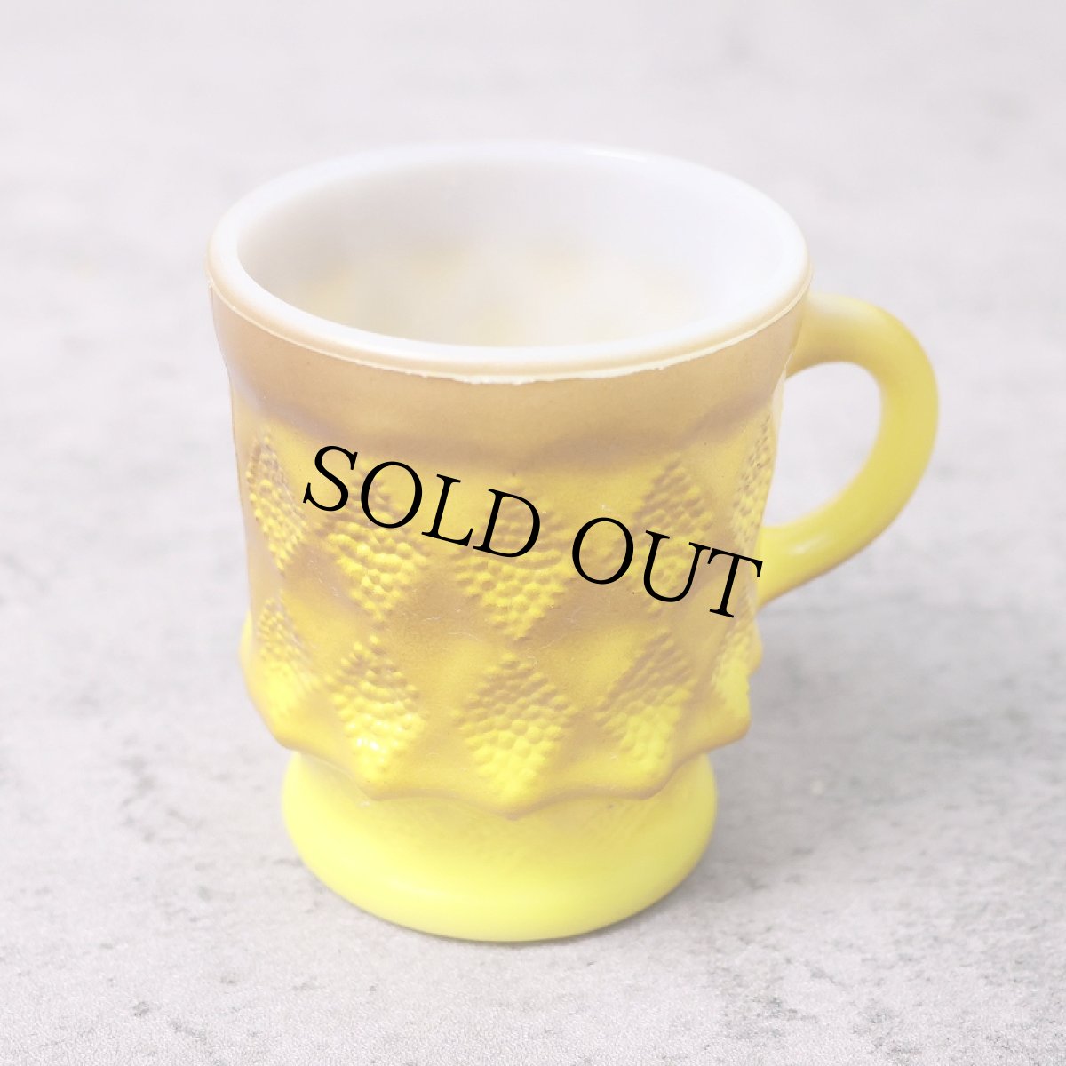 画像1: 60〜70's Fire-King USA製 キンバリーマグ YELOW (1)