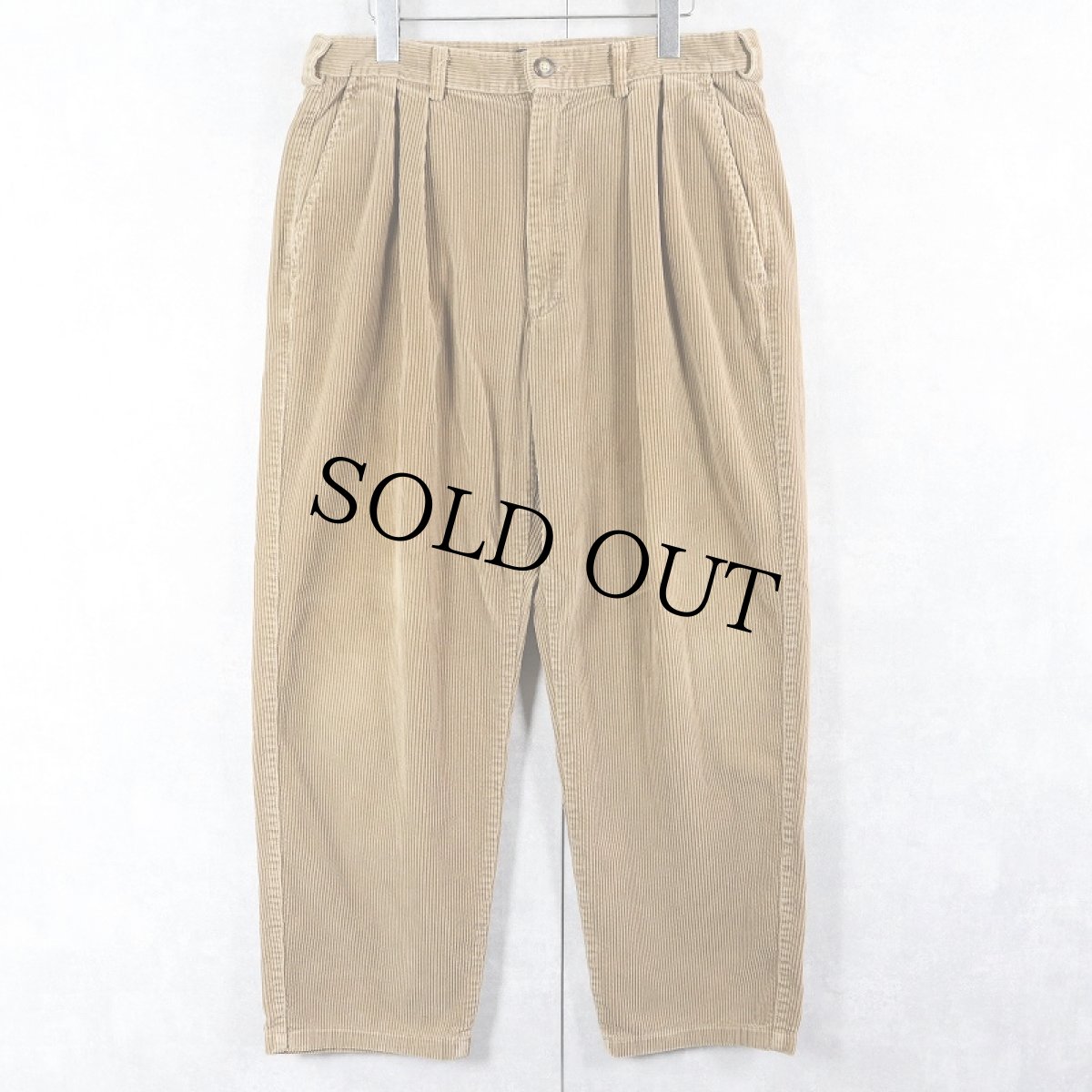 画像1: 90's POLO Ralph Lauren USA製 "POLO CORDS" 2タック コーデュロイパンツ W33 (1)