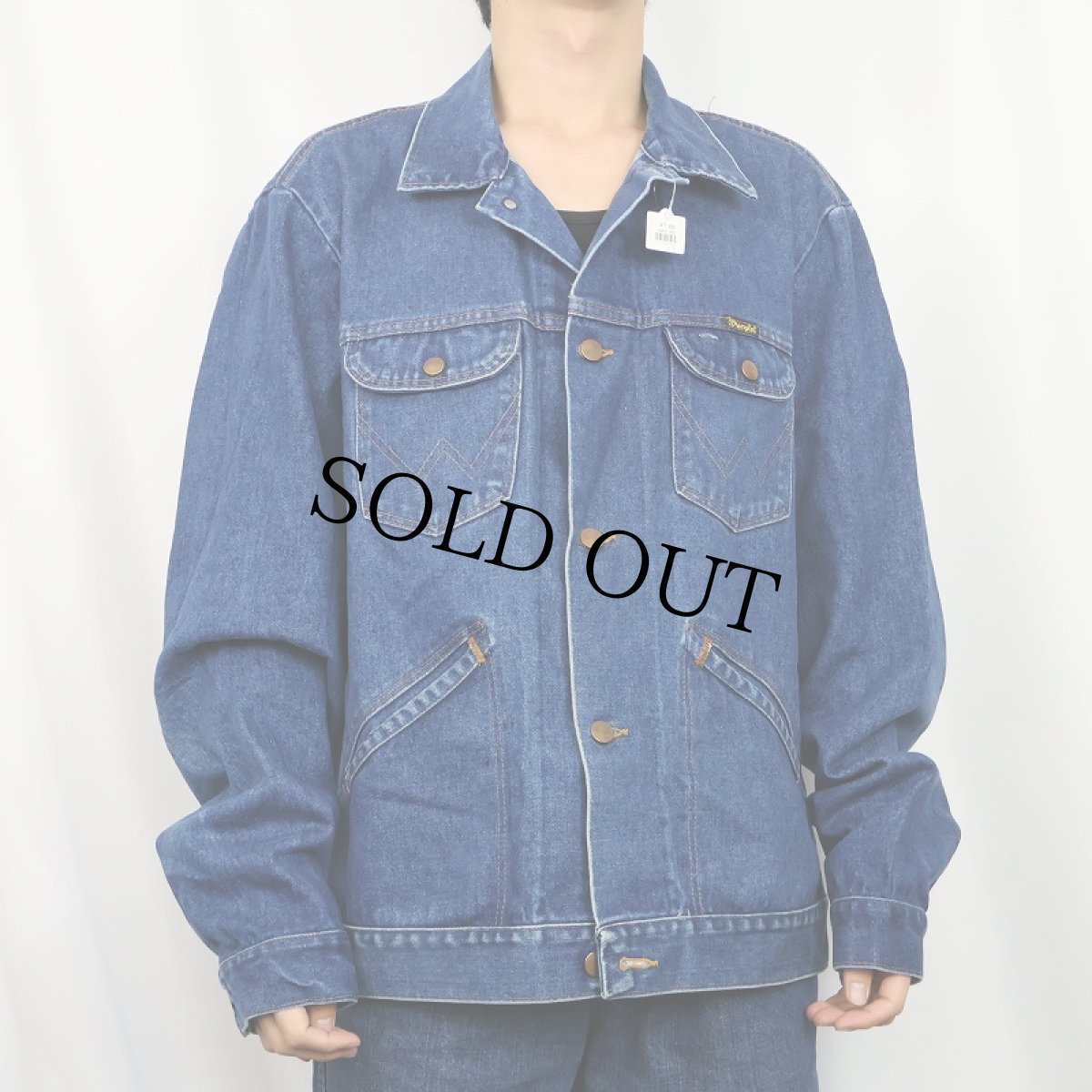 画像2: 80's Wrangler 74136NV USA製 デニムジャケット SIZE50L (2)