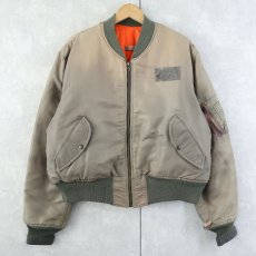 画像1: 80's〜 CORNITH "Sunfaded" MA-1 TYPE フライトジャケット L (1)