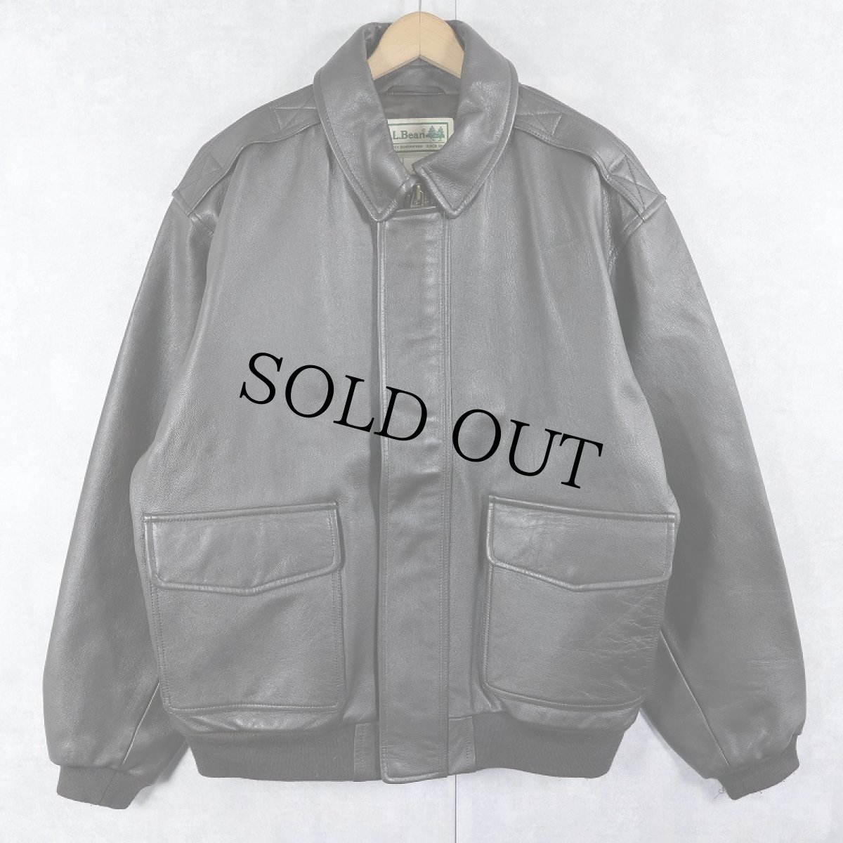 画像1: L.L.Bean "A-2 TYPE" レザーフライトジャケット BROWN XL (1)