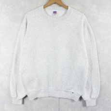 画像1: 90's RUSSELL ATHLETIC USA製 前V 無地スウェット M (1)