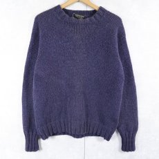 画像1: 〜80's Kilgour, French & Stanbury ウールニットセーター NAVY (1)
