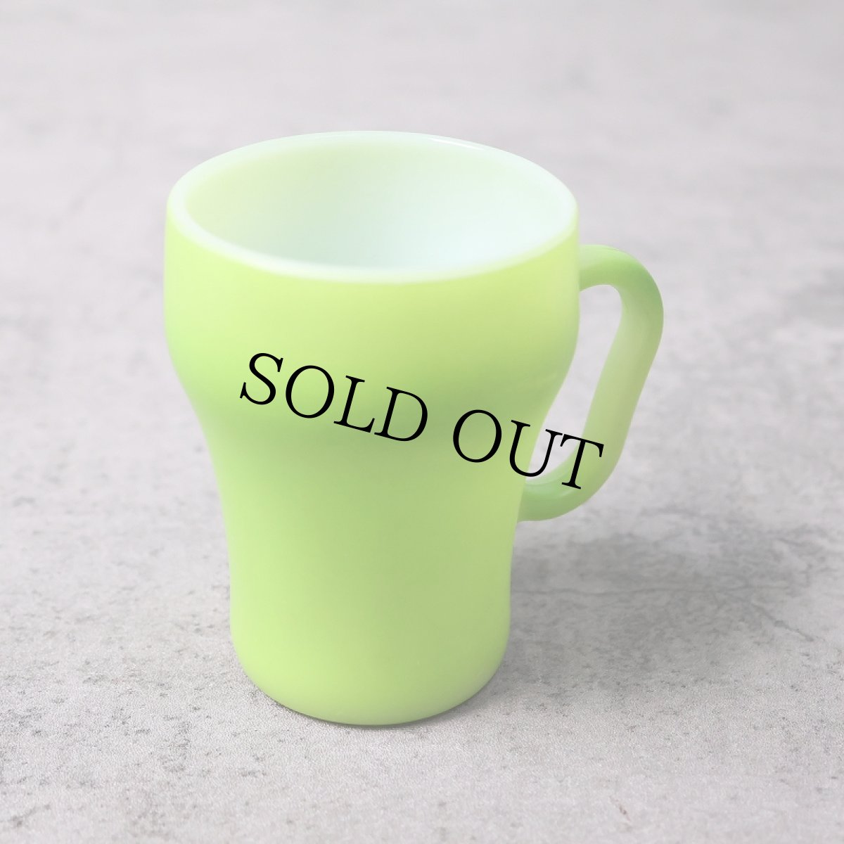 画像1: 60〜70's Fire-King USA製 ソーダマグ GREEN (1)