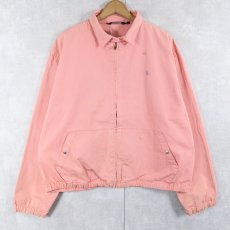 画像1: 80's POLO Ralph Lauren USA製 ロゴ刺繍 チンスト付き コットンスイングトップ L (1)