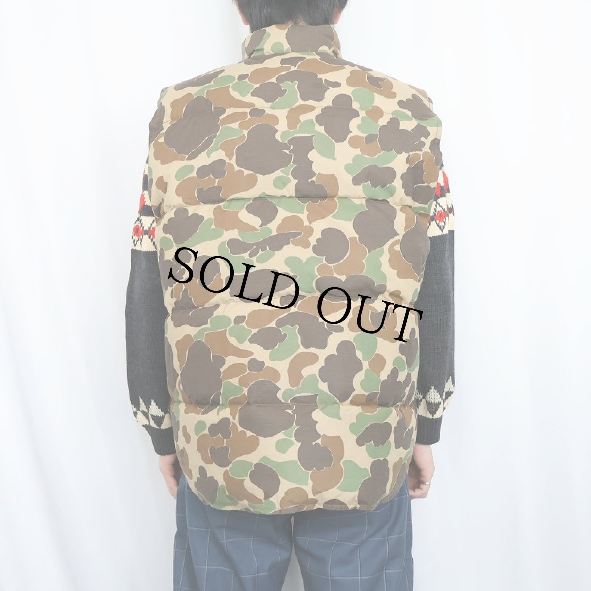 画像3: 80's BROWNING USA製 ダックハンターカモ柄 ダウンベスト L (3)