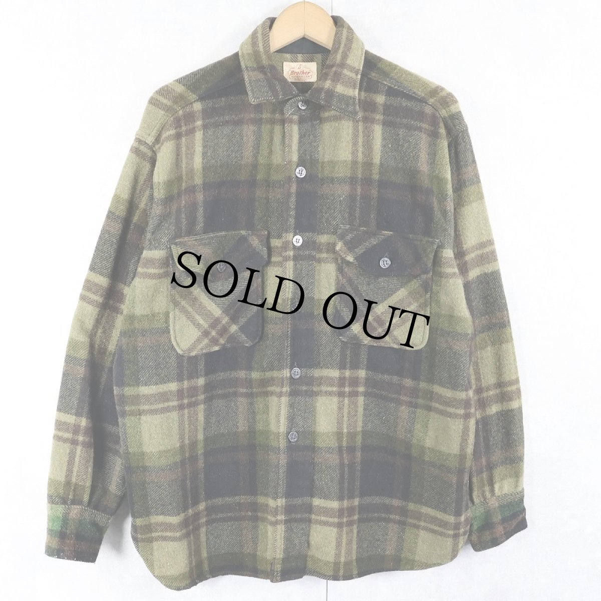 画像1: 50's FIVE BROTHER チェック柄 CPOシャツジャケット (1)
