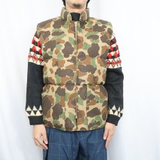 画像2: 80's BROWNING USA製 ダックハンターカモ柄 ダウンベスト L (2)