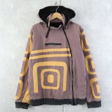 画像1: NEPAL製 デザインコットンジップパーカー L (1)