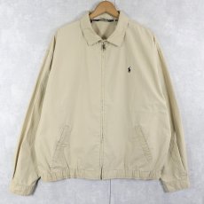 画像1: 90's POLO Ralph Lauren ロゴ刺繍 チンスト付き コットンスイングトップ L (1)