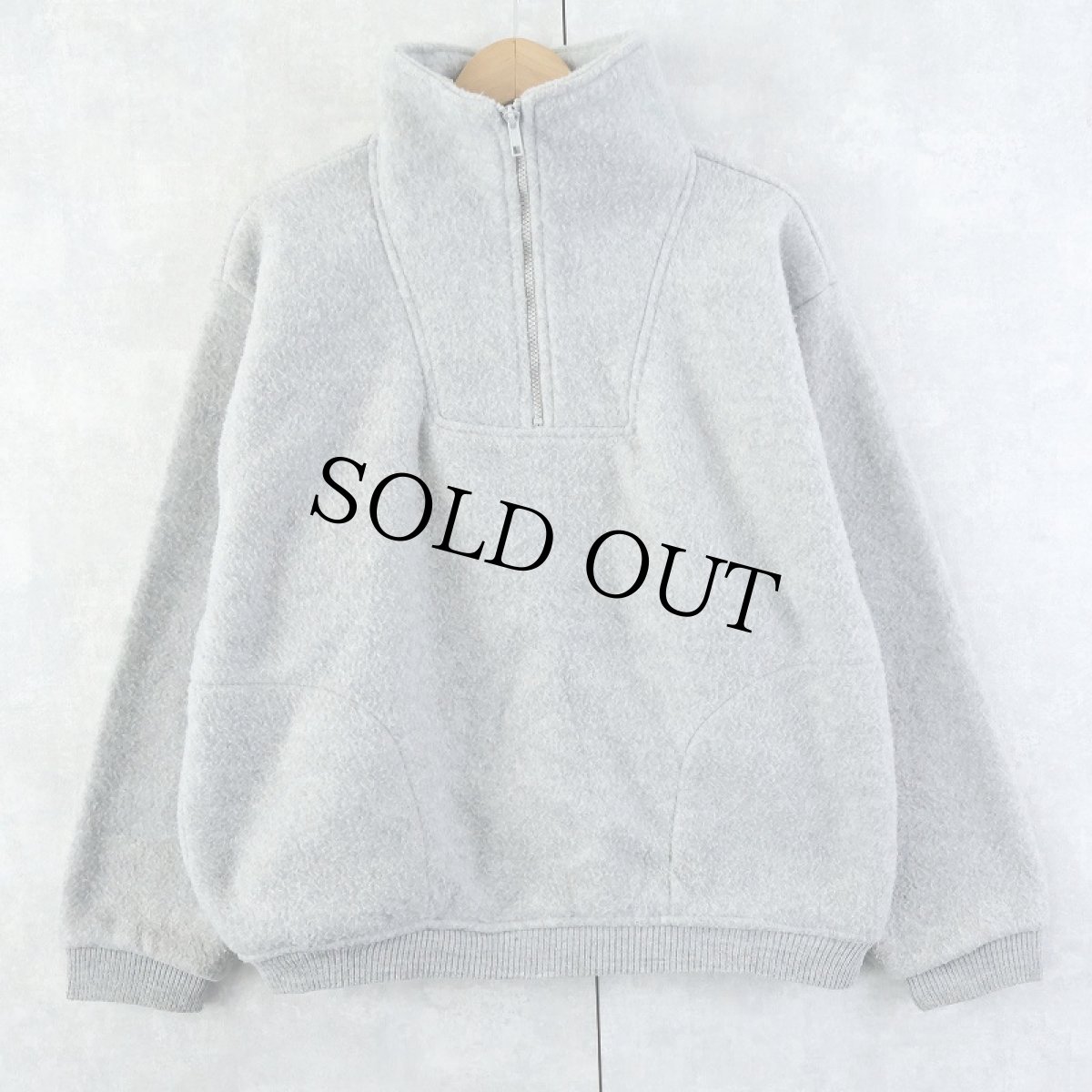 画像1: 80's〜 Malden USA製 "polarfleece" ハイネック ハーフジップフリースジャケット M (1)