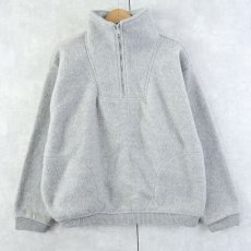 画像1: 80's〜 Malden USA製 "polarfleece" ハイネック ハーフジップフリースジャケット M (1)