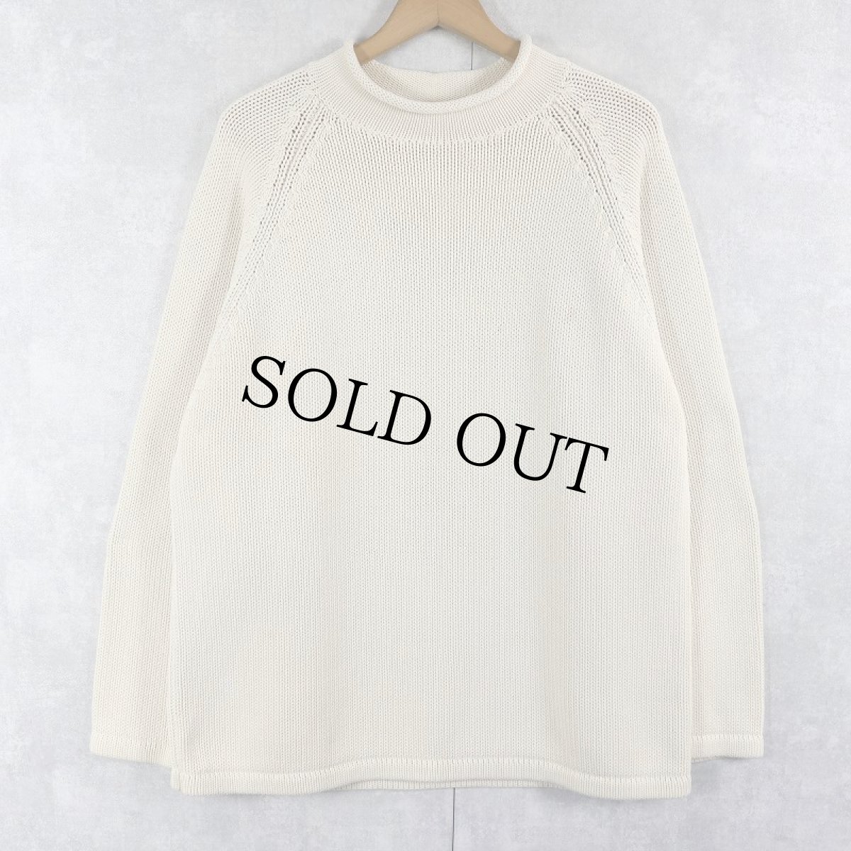 画像1: J.CREW ロールネック コットンニットセーター L (1)