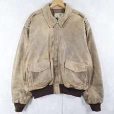 画像1: 80〜90's L.L.Bean "FLYING TIGER JACKET" USA製 A-2TYPE レザージャケット SIZE46 (1)