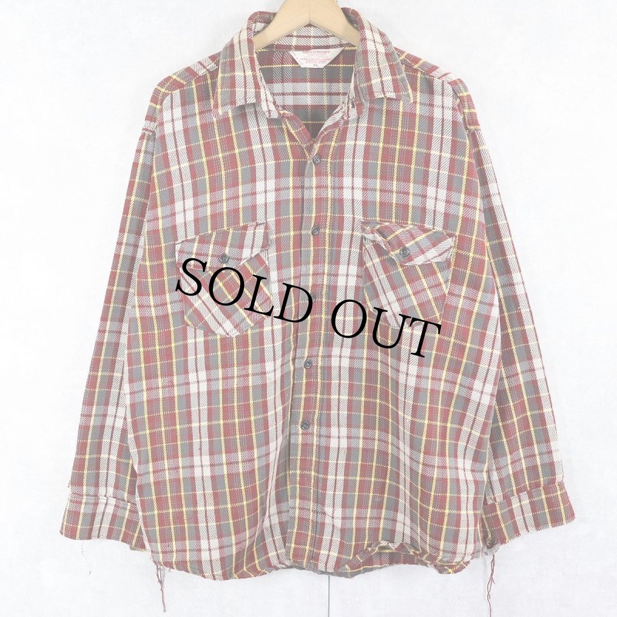 画像1: 70's FROSTPROOF USA製 チェック柄 ヘビーネルシャツ XL (1)