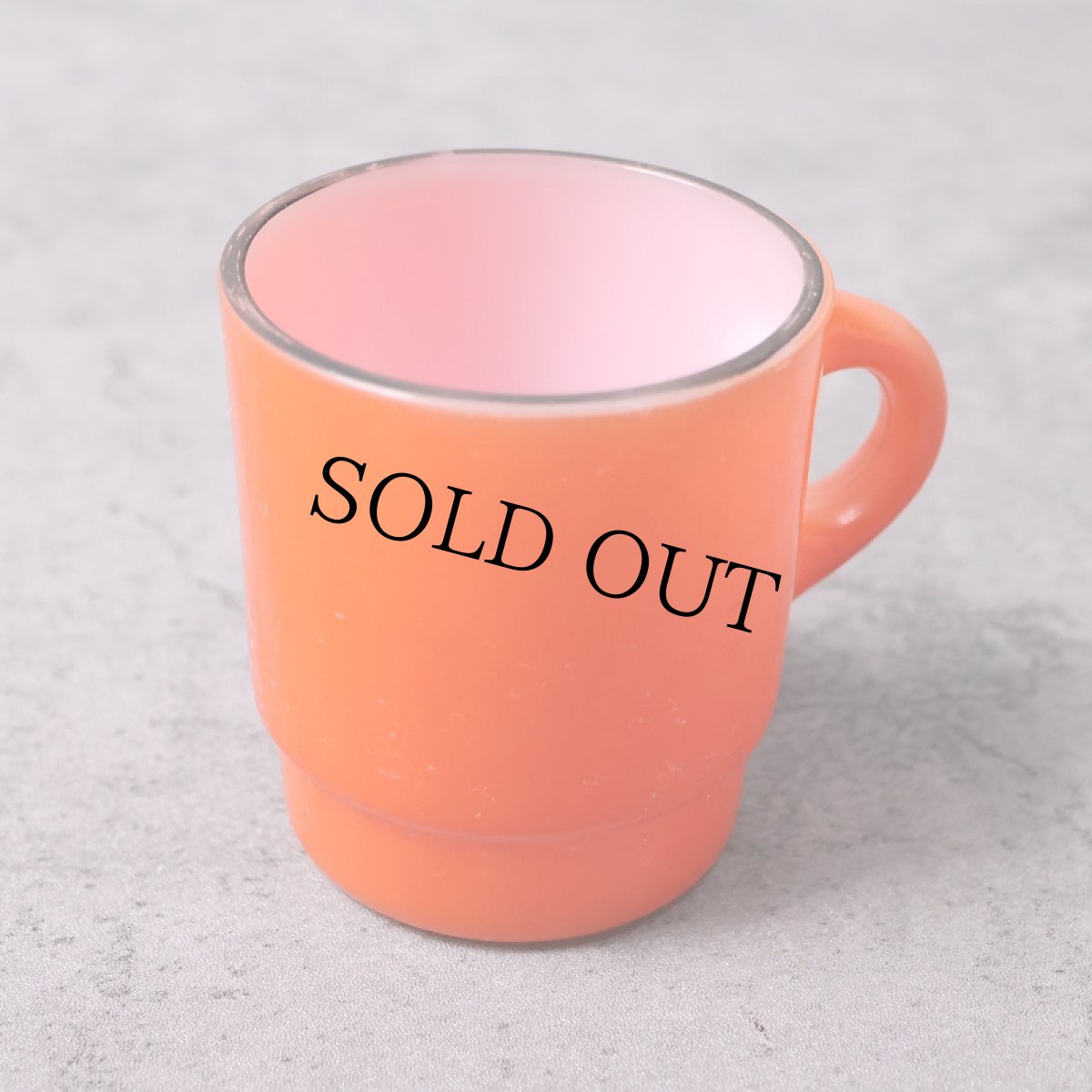 画像1: 60〜70's Fire-King USA製 スタッキングマグ ORANGE (1)