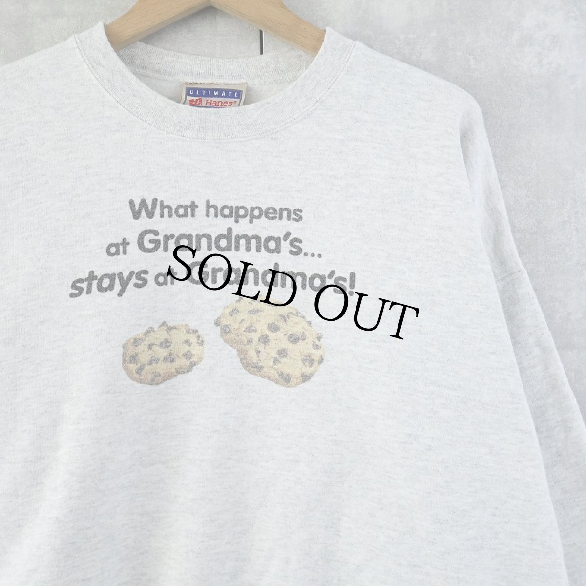 画像1: 90〜2000's "What happens..." クッキープリントスウェット (1)