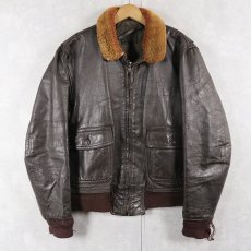 画像1: 60's U.S.NAVY G-1 レザーフライトジャケット SIZE44 (1)