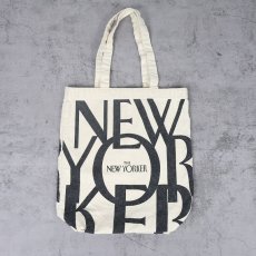 画像1: THE NEW YORKER ロゴプリント キャンバストートバッグ (1)