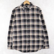 画像1: PENDLETON "MASON" オンブレーチェック柄 コットンボタンダウンシャツ M (1)