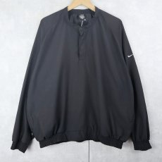 画像1: NIKE ハーフジップ ポリエステルジャケット BLACK L (1)