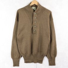 画像1: 80's U.S.ARMY 5つボタン ジープセーター LARGE (1)