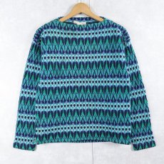 画像1: 60's White Stag Denmark製 ノルディック柄 ウールニットセーター M (1)